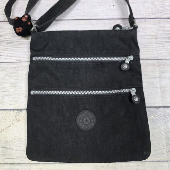 Kipling Alvar HB4061 Crossbody Bag Handbag Shoulder Bag Black Medium W/Keychain - Picture 3 of 8